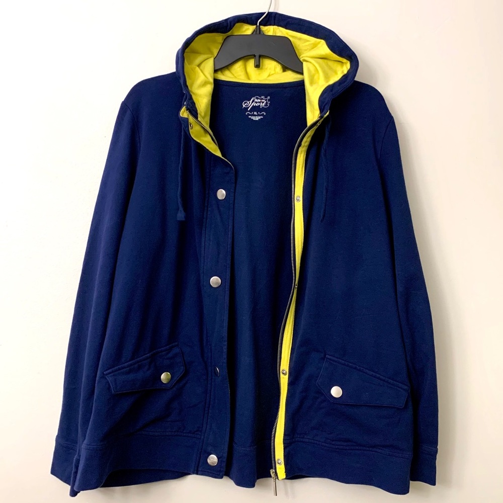 LAST CHANCE Style and Co Sport jacket coat with hood navy XL